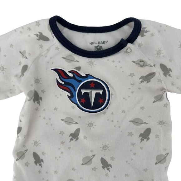 NFL Baby Tennessee Titans One Piece Outfit Baby Boy Size 6-9 M Long Sleeve Space - Picture 3 of 6